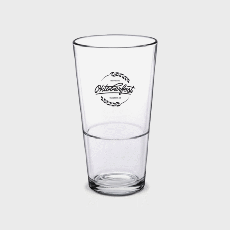 Beer glass stackable