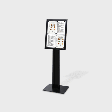 Black Freestanding Menu Pole