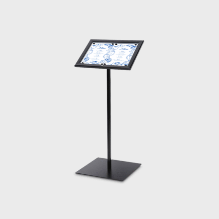 Black Lockable Menu Stand