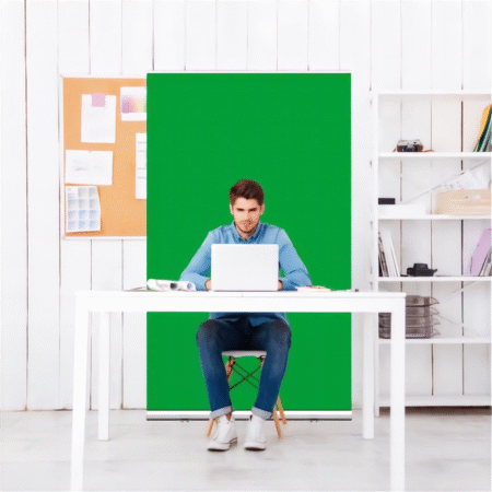 Green screen roller banner