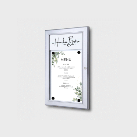 Outdoor Menu Case With Logo Panel