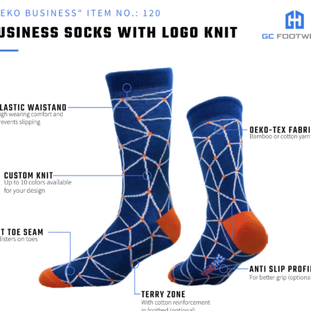 Business socks with logo knit