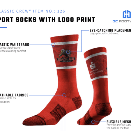Sport socks with logo print