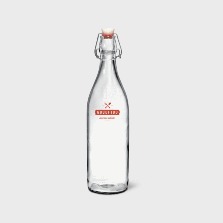 Glass Bottle Clip Lock Round
