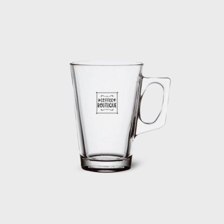 Tea glass with handle