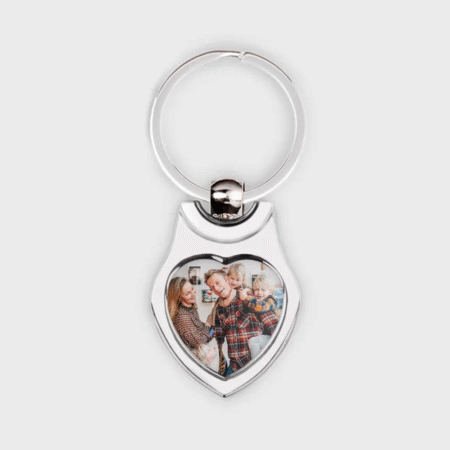 Stainless Steel Heart Keyring