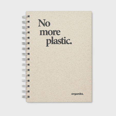 Grass Paper Wire-O Notebook A5